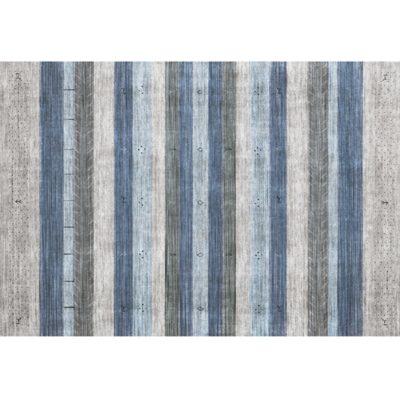 Bohomian Living Room Rug Multi Colored Geometric Print Area Carpet Polyster Non-Slip Backing Pet Friendly Indoor Rug Blue Clearhalo 'Area Rug' 'Rugs' 'Southwestern' Rug' 2318055