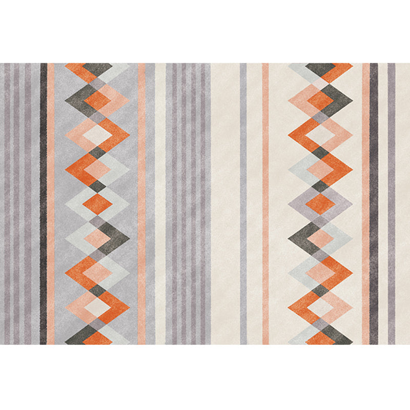 Bohomian Living Room Rug Multi Colored Geometric Print Area Carpet Polyster Non-Slip Backing Pet Friendly Indoor Rug Orange Clearhalo 'Area Rug' 'Rugs' 'Southwestern' Rug' 2318059