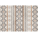Bohomian Living Room Rug Multi Colored Geometric Print Area Carpet Polyster Non-Slip Backing Pet Friendly Indoor Rug Beige Clearhalo 'Area Rug' 'Rugs' 'Southwestern' Rug' 2318062