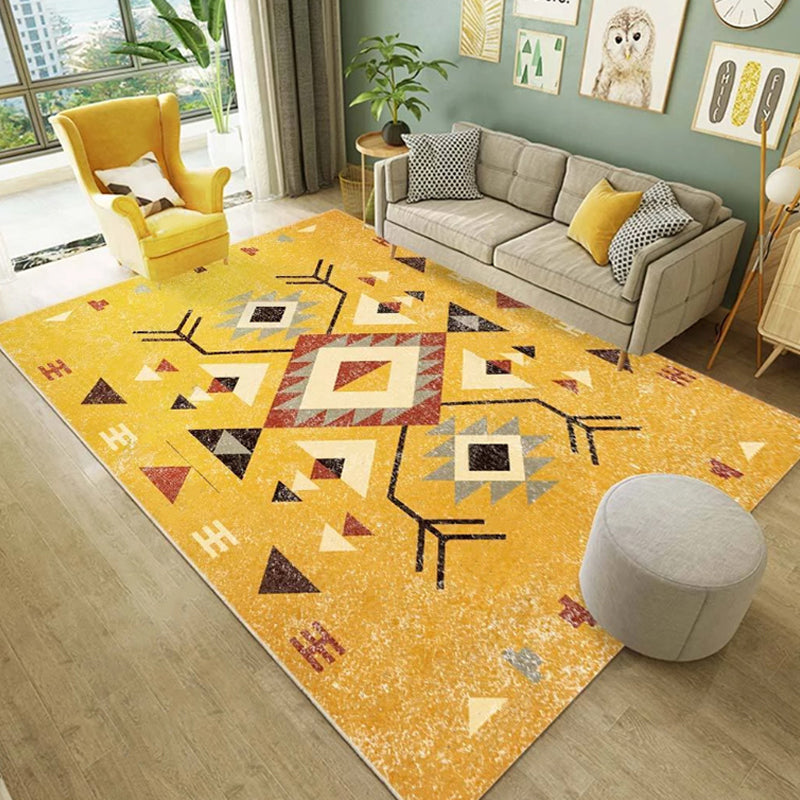 Unique Geo Pattern Rug Multi Colored Polypropylene Indoor Rug Anti-Slip Backing Pet Friendly Area Carpet for Decoration Clearhalo 'Area Rug' 'Rugs' 'Southwestern' Rug' 2318065
