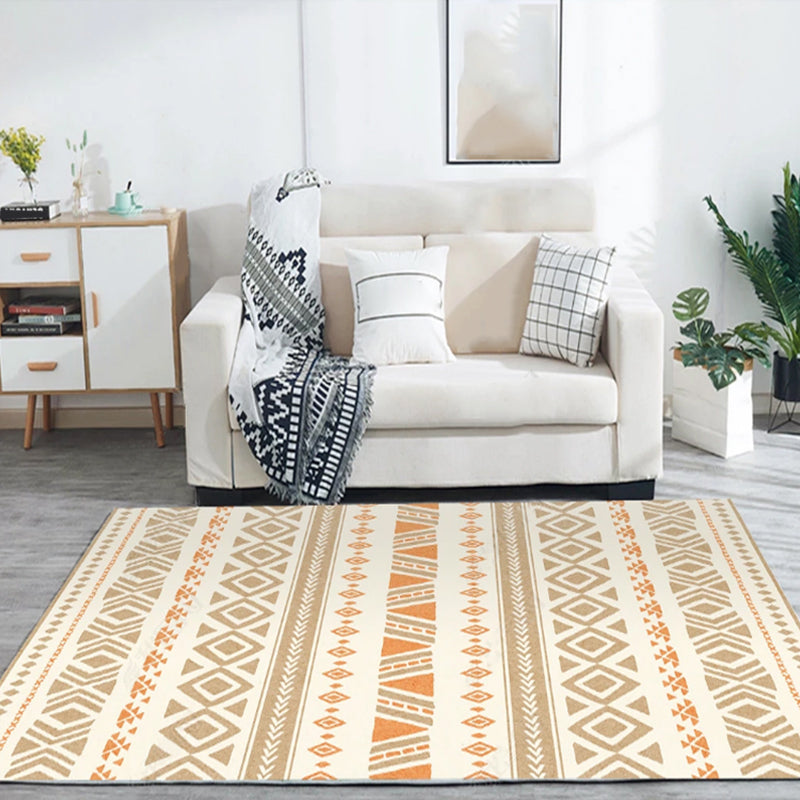 Unique Geo Pattern Rug Multi Colored Polypropylene Indoor Rug Anti-Slip Backing Pet Friendly Area Carpet for Decoration Ginger Clearhalo 'Area Rug' 'Rugs' 'Southwestern' Rug' 2318075