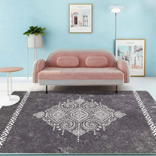 Unique Geo Pattern Rug Multi Colored Polypropylene Indoor Rug Anti-Slip Backing Pet Friendly Area Carpet for Decoration Dark Gray Clearhalo 'Area Rug' 'Rugs' 'Southwestern' Rug' 2318076