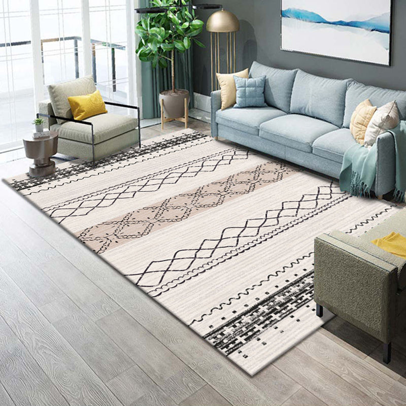 Funky Living Room Rug Multi Colored Geometric Pattern Area Carpet Synthetics Pet Friendly Stain-Resistant Washable Indoor Rug Clearhalo 'Area Rug' 'Bohemian' 'Rugs' Rug' 2318079