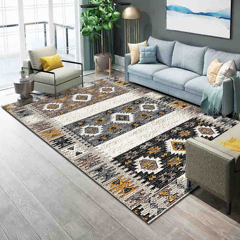 Funky Living Room Rug Multi Colored Geometric Pattern Area Carpet Synthetics Pet Friendly Stain-Resistant Washable Indoor Rug Clearhalo 'Area Rug' 'Bohemian' 'Rugs' Rug' 2318083
