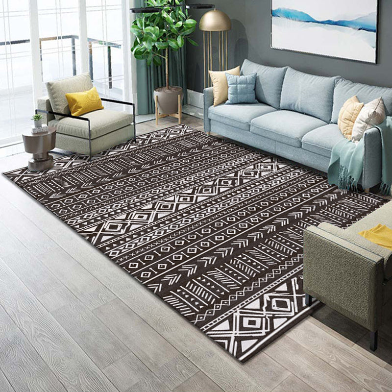 Funky Living Room Rug Multi Colored Geometric Pattern Area Carpet Synthetics Pet Friendly Stain-Resistant Washable Indoor Rug Clearhalo 'Area Rug' 'Bohemian' 'Rugs' Rug' 2318087