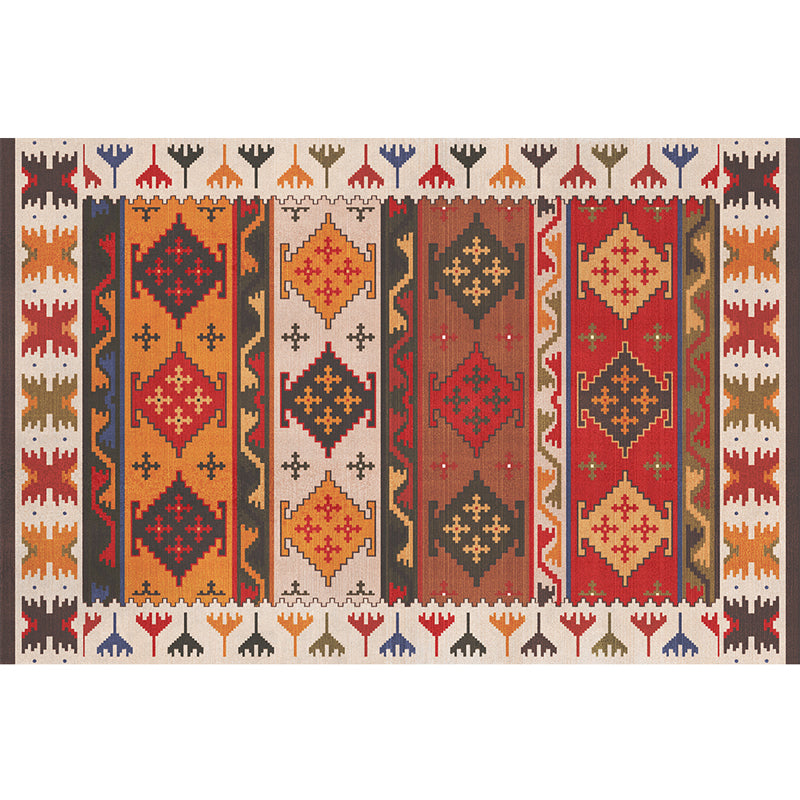 Red Southwestern Rug Polypropylene Geometric Pattern Area Carpet Non-Slip Backing Machine Washable Easy Care Indoor Rug for Parlor Clearhalo 'Area Rug' 'Rugs' 'Southwestern' Rug' 2318101