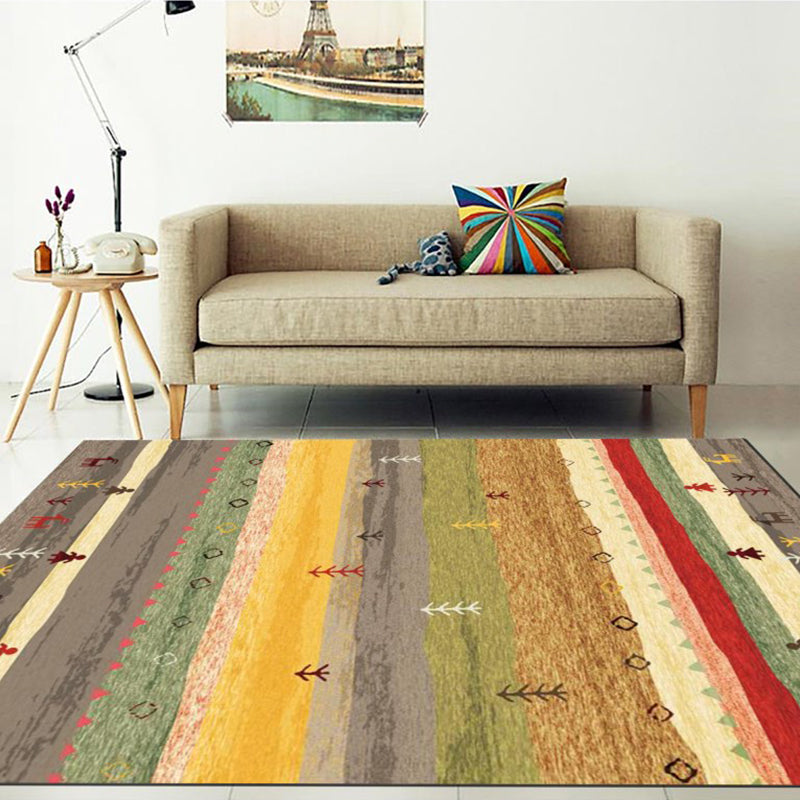 Casual Stripe Printed Rug Multi-Color Polyster Indoor Rug Anti-Slip Backing Pet Friendly Easy Care Area Carpet for Parlor Clearhalo 'Area Rug' 'Bohemian' 'Rugs' Rug' 2318127