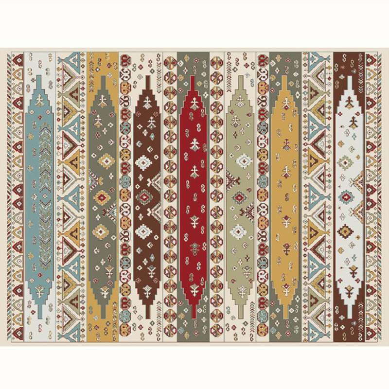 Casual Stripe Printed Rug Multi-Color Polyster Indoor Rug Anti-Slip Backing Pet Friendly Easy Care Area Carpet for Parlor Brown Clearhalo 'Area Rug' 'Bohemian' 'Rugs' Rug' 2318128