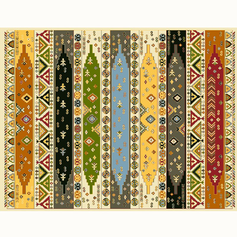 Casual Stripe Printed Rug Multi-Color Polyster Indoor Rug Anti-Slip Backing Pet Friendly Easy Care Area Carpet for Parlor Golden Clearhalo 'Area Rug' 'Bohemian' 'Rugs' Rug' 2318129