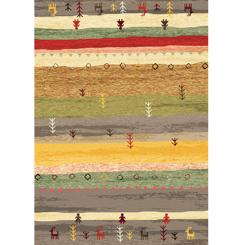 Casual Stripe Printed Rug Multi-Color Polyster Indoor Rug Anti-Slip Backing Pet Friendly Easy Care Area Carpet for Parlor Clearhalo 'Area Rug' 'Bohemian' 'Rugs' Rug' 2318136