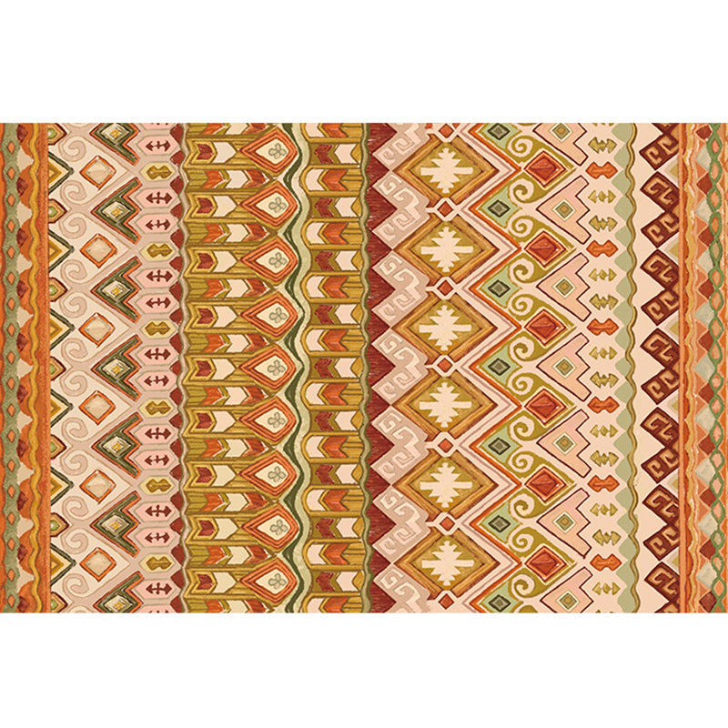 Bohemian Living Room Rug Multi Colored Stripe Print Indoor Rug Polyster Non-Slip Backing Pet Friendly Stain-Resistant Carpet Yellow Clearhalo 'Area Rug' 'Bohemian' 'Rugs' Rug' 2318148