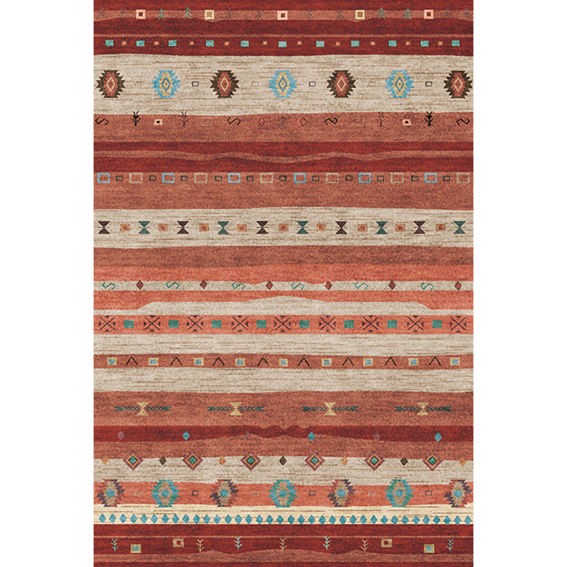 Bohemian Living Room Rug Multi Colored Stripe Print Indoor Rug Polyster Non-Slip Backing Pet Friendly Stain-Resistant Carpet Clearhalo 'Area Rug' 'Bohemian' 'Rugs' Rug' 2318149