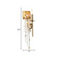 Torch Bedroom Wall Light Fixture Classic Metal 1 Light Brown/Gold Sconce Lamp with/without Shade Clearhalo 'Wall Lamps & Sconces' 'Wall Lights' Lighting' 232102