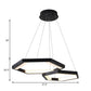 Hexagon Acrylic Chandelier Modernist 1/2/3 Lights Black Led Hanging Ceiling Light in White/Warm Light Clearhalo 'Ceiling Lights' 'Chandeliers' 'Modern Chandeliers' 'Modern' Lighting' 232248