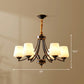Conic Sitting Room Chandelier Light Fixture Antique Ivory Glass Hanging Pendant Light Clearhalo 'Ceiling Lights' 'Chandeliers' Lighting' options 2323508