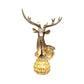 Silver/White/Gold Globe Sconce Lamp Traditional Crystal 1 Light Indoor Wall Mount Lighting with Deer Deco, Right/Left Clearhalo 'Wall Lamps & Sconces' 'Wall Lights' Lighting' 232371