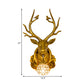Resin Grey/Bronze/Gold Sconce Elk 1-Light Traditional Wall Mounted Lighting for Living Room with Orb Crystal Shade Clearhalo 'Wall Lamps & Sconces' 'Wall Lights' Lighting' 232532