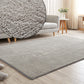 Multi Colored Rustic Rug Cotton Blend Solid Color Indoor Rug Non-Slip Backing Pet Friendly Easy Care Carpet for Parlor Silver Gray Clearhalo 'Area Rug' 'Rug' 2325541