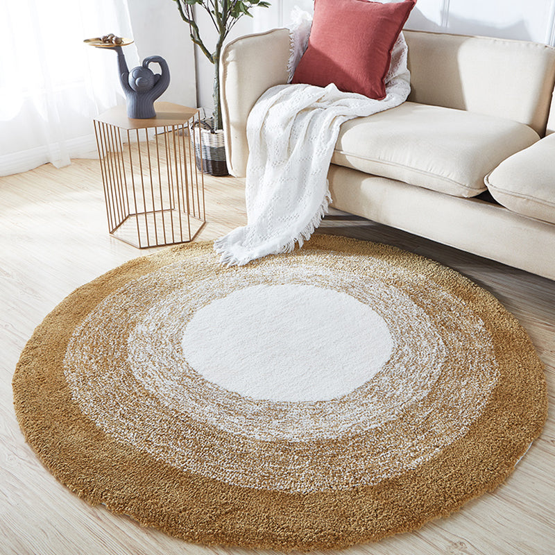 Nordic Decoration Rug Multi Color Solid Color Rug Cotton Blend Anti-Slip Pet Friendly Stain-Resistant Area Carpet Yellow Clearhalo 'Area Rug' 'Casual' 'Rugs' Rug' 2325583
