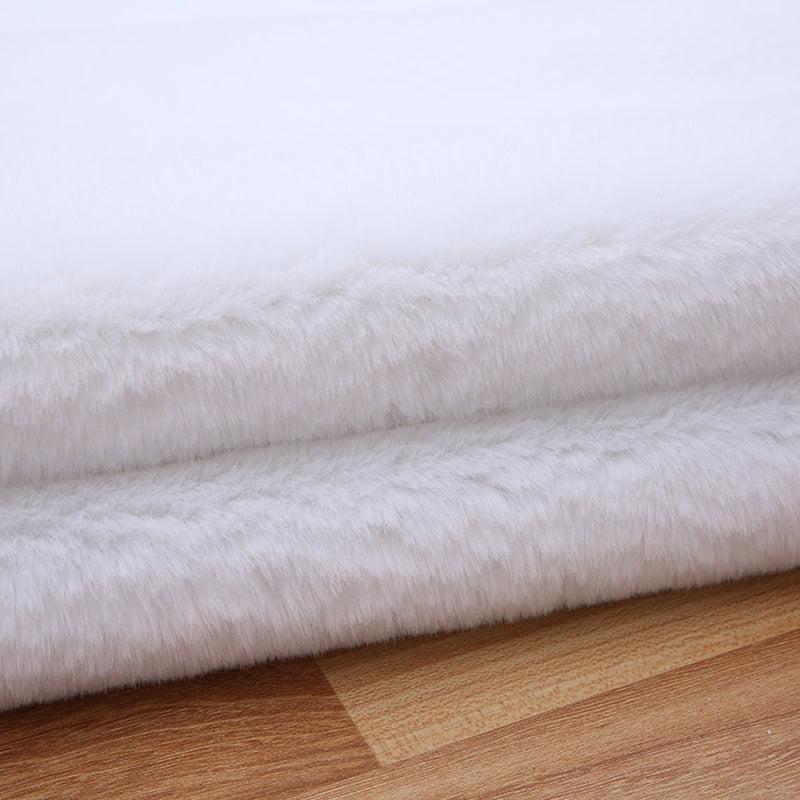 Multi Color Country Rug Cotton Blend Solid Color Area Carpet Anti-Slip Stain-Resistant Easy Care Indoor Rug for Room White Clearhalo 'Area Rug' 'Rug' 2325621