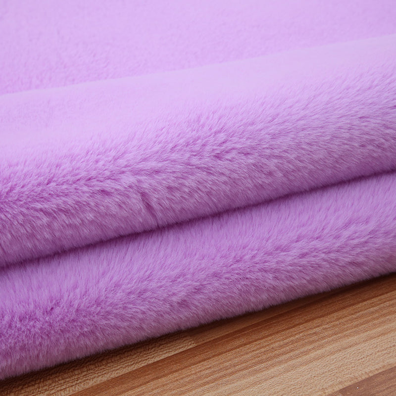 Multi Color Country Rug Cotton Blend Solid Color Area Carpet Anti-Slip Stain-Resistant Easy Care Indoor Rug for Room Purple Clearhalo 'Area Rug' 'Rug' 2325622