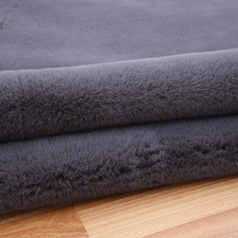 Multi Color Country Rug Cotton Blend Solid Color Area Carpet Anti-Slip Stain-Resistant Easy Care Indoor Rug for Room Dark Gray Clearhalo 'Area Rug' 'Rug' 2325630
