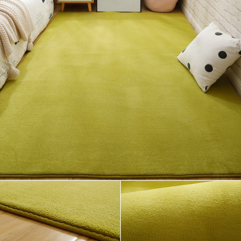 Minimalist Bedroom Rug Multi Color Solid Color Area Rug Cotton Blend Non-Slip Backing Stain-Resistant Easy Care Area Carpet Clearhalo 'Area Rug' 'Casual' 'Rugs' Rug' 2325686