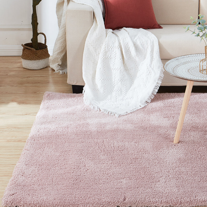 Relaxing Home Decor Rug Multi-Color Solid Color Area Rug Cotton Blend Non-Slip Machine Washable Indoor Rug Nude Pink Clearhalo 'Area Rug' 'Casual' 'Rugs' Rug' 2325699