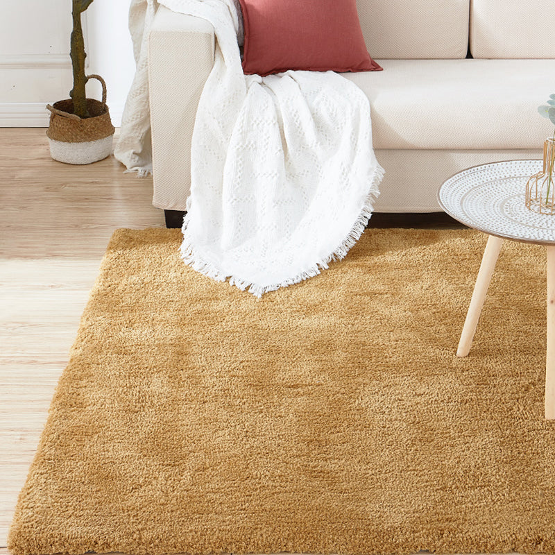 Relaxing Home Decor Rug Multi-Color Solid Color Area Rug Cotton Blend Non-Slip Machine Washable Indoor Rug Yellow Clearhalo 'Area Rug' 'Casual' 'Rugs' Rug' 2325701