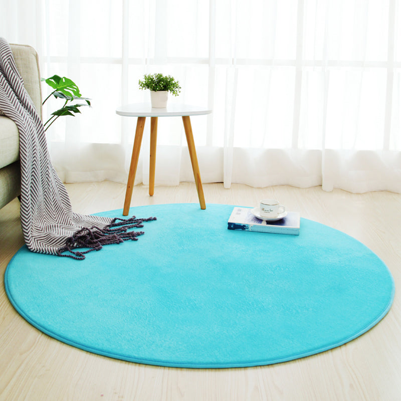 Multicolored Calming Rug Cotton Blend Solid Colored Area Carpet Anti-Slip Backing Pet Friendly Indoor Rug for Bedroom Sky Blue Clearhalo 'Area Rug' 'Casual' 'Rugs' Rug' 2325712