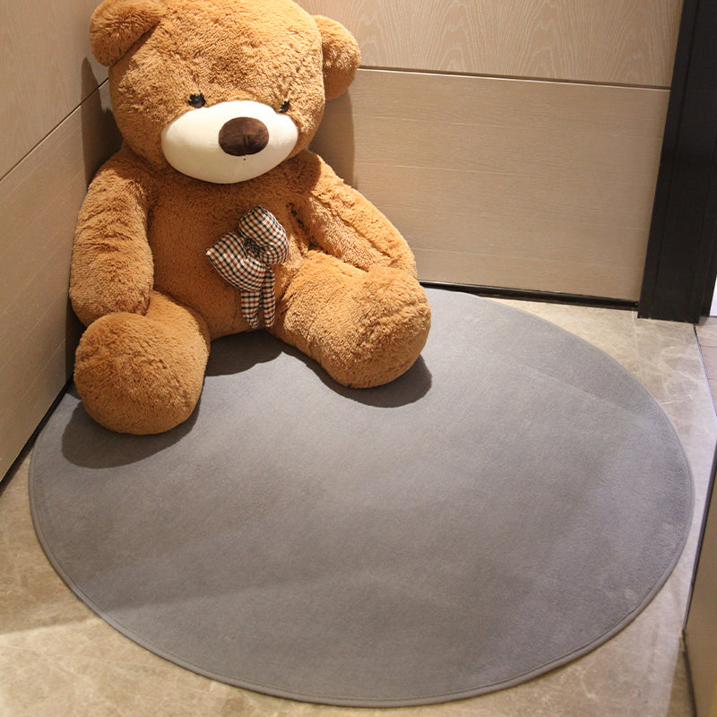 Multicolored Calming Rug Cotton Blend Solid Colored Area Carpet Anti-Slip Backing Pet Friendly Indoor Rug for Bedroom Clearhalo 'Area Rug' 'Casual' 'Rugs' Rug' 2325713