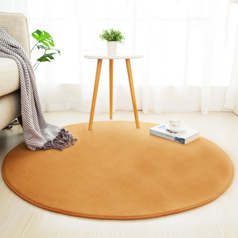 Multicolored Calming Rug Cotton Blend Solid Colored Area Carpet Anti-Slip Backing Pet Friendly Indoor Rug for Bedroom Khaki Clearhalo 'Area Rug' 'Casual' 'Rugs' Rug' 2325714