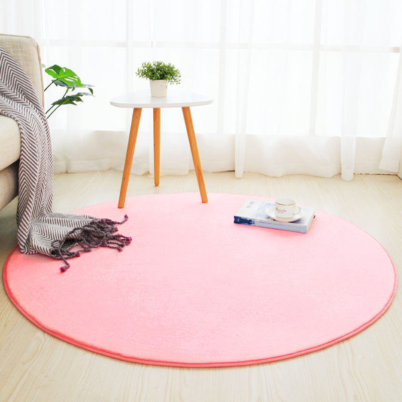 Multicolored Calming Rug Cotton Blend Solid Colored Area Carpet Anti-Slip Backing Pet Friendly Indoor Rug for Bedroom Nude Pink Clearhalo 'Area Rug' 'Casual' 'Rugs' Rug' 2325722