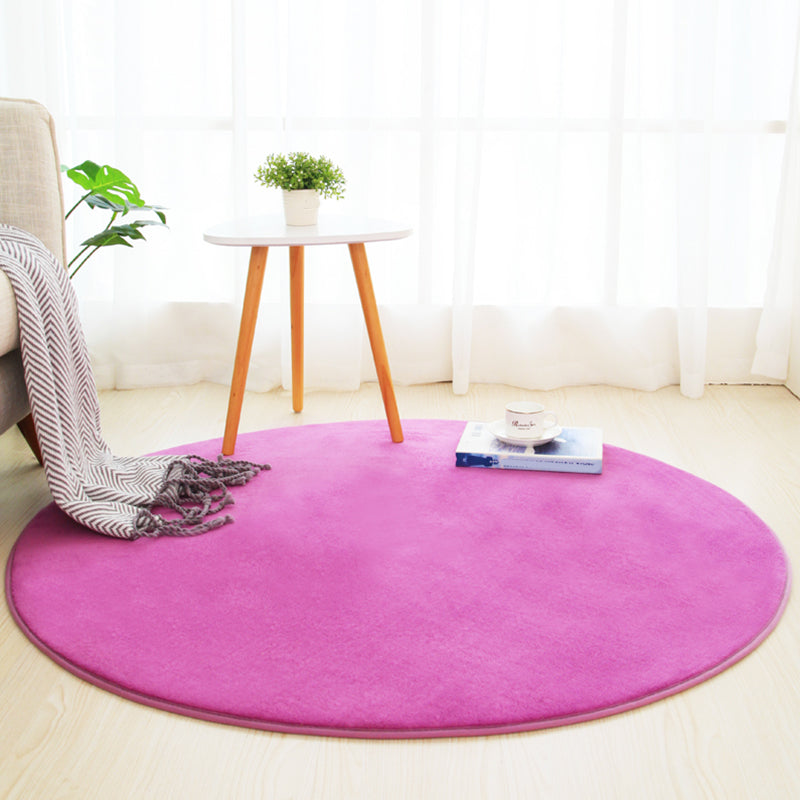 Multicolored Calming Rug Cotton Blend Solid Colored Area Carpet Anti-Slip Backing Pet Friendly Indoor Rug for Bedroom Purple Clearhalo 'Area Rug' 'Casual' 'Rugs' Rug' 2325725