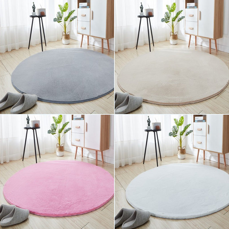 Scandinavian Decoration Rug Multi Colored Solid Color Area Carpet Cotton Blend Anti-Slip Easy Care Washable Rug Clearhalo 'Area Rug' 'Casual' 'Rugs' Rug' 2325726