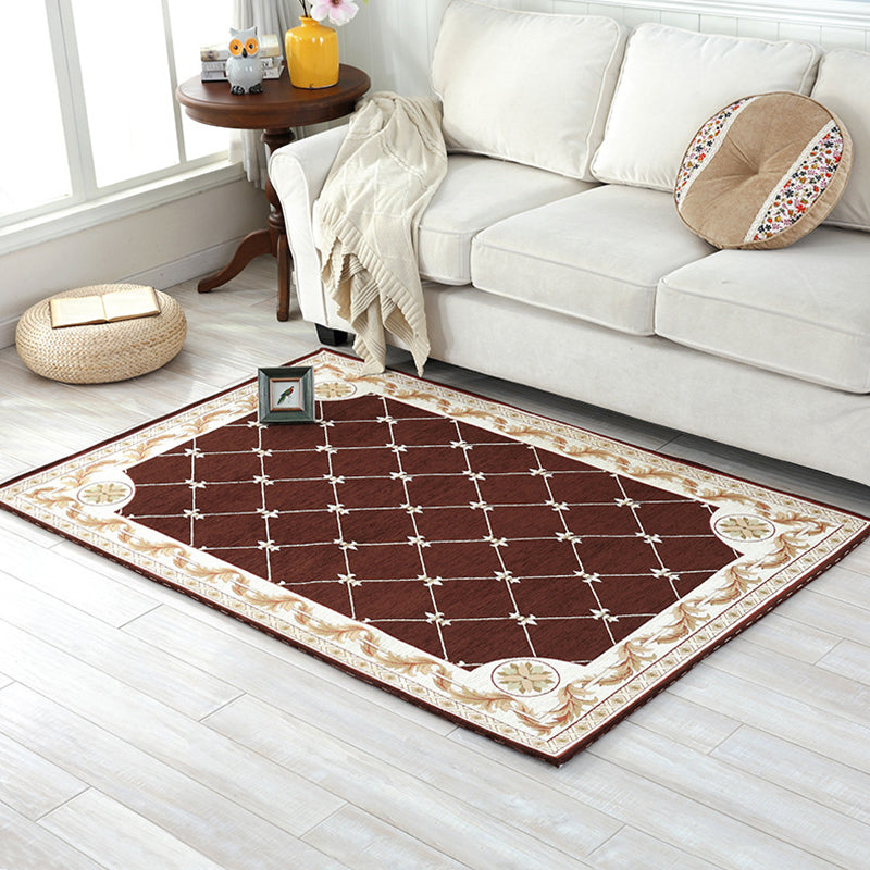 Retro Geometric Patterned Rug Multi Colored Polyster Indoor Rug Non-Slip Pet Friendly Easy Care Area Carpet for Home Clearhalo 'Area Rug' 'Rugs' 'Vintage' Rug' 2325749