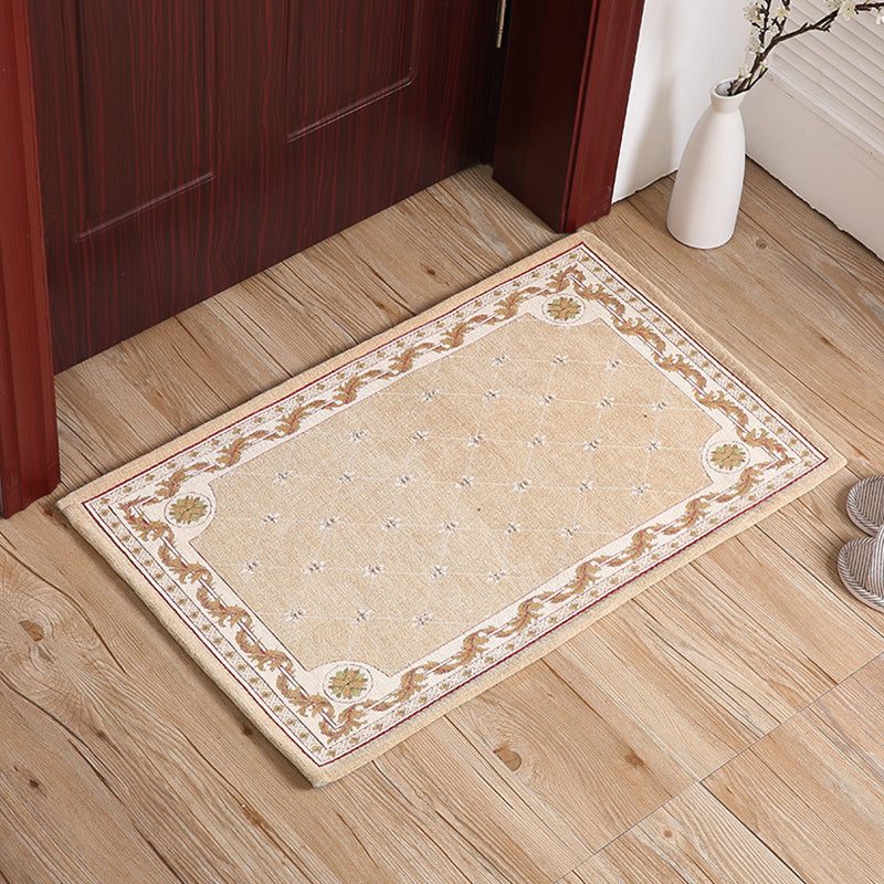 Retro Geometric Patterned Rug Multi Colored Polyster Indoor Rug Non-Slip Pet Friendly Easy Care Area Carpet for Home Beige Clearhalo 'Area Rug' 'Rugs' 'Vintage' Rug' 2325755
