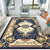 Shabby Chic Living Room Rug Multi Colored Floral Print Polyster Non-Slip Backing Washable Area Carpet Dark Blue Clearhalo 'Area Rug' 'Rugs' 'Vintage' Rug' 2325813