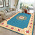 Shabby Chic Living Room Rug Multi Colored Floral Print Polyster Non-Slip Backing Washable Area Carpet Sky Blue Clearhalo 'Area Rug' 'Rugs' 'Vintage' Rug' 2325814