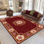 Shabby Chic Living Room Rug Multi Colored Floral Print Polyster Non-Slip Backing Washable Area Carpet Brick Red Clearhalo 'Area Rug' 'Rugs' 'Vintage' Rug' 2325818
