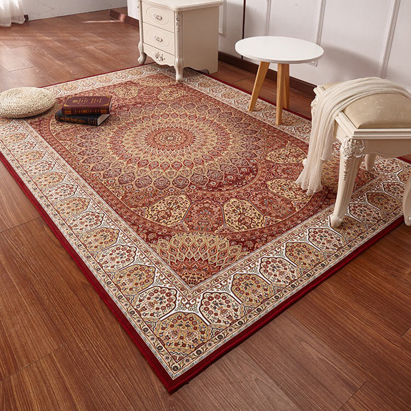 Multi Color Retro Rug Polypropylene Flower Printed Area Carpet Pet ...