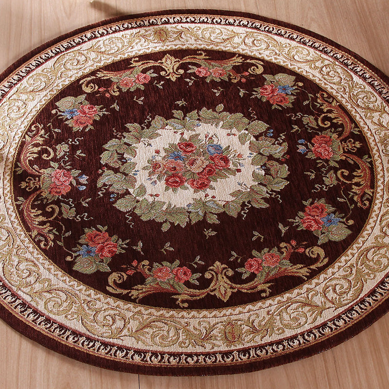 Casual Decoration Rug Multi Colored Flower Print Indoor Rug Polyster Non-Slip Backing Stain-Resistant Area Carpet Clearhalo 'Area Rug' 'Rugs' 'Vintage' Rug' 2325897