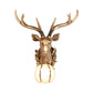 Gold Deer Head Shaped Sconce Light Country Resin 17"/25" W 1 Light Indoor Wall Mount Lighting Clearhalo 'Wall Lamps & Sconces' 'Wall Lights' Lighting' 232615
