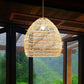 Single-Bulb Restaurant Hanging Lamp Minimalist Ceiling Light with Cloche Rattan Shade Clearhalo 'Ceiling Lights' 'Pendant Lights' 'Pendants' Lighting' 2326470