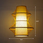 Cage Shade Suspension Lighting Modern Bamboo 1 Bulb Wood Pendant Light for Balcony Wood Gourd Clearhalo 'Ceiling Lights' 'Modern Pendants' 'Modern' 'Pendant Lights' 'Pendants' Lighting' 2326519