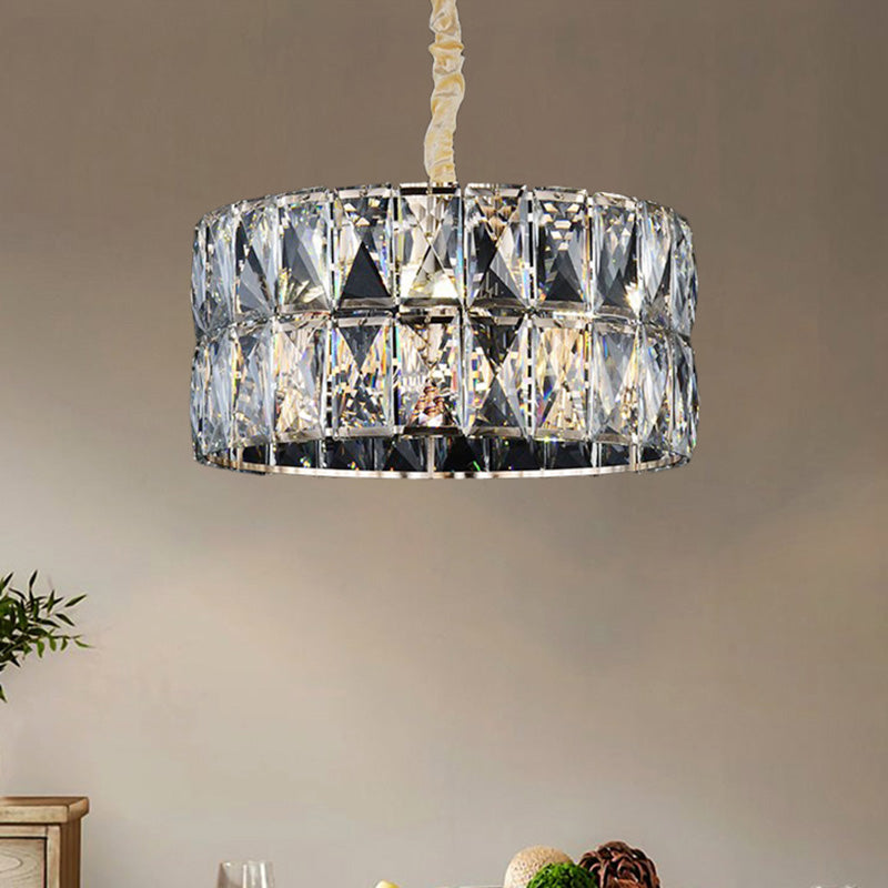 Clear Crystal Round Chandelier Lighting Modernist Multi Lights Black Hanging Ceiling Lamp for Living Room Clearhalo 'Ceiling Lights' 'Chandeliers' 'Clear' 'Industrial' 'Modern Chandeliers' 'Modern' 'Tiffany' 'Traditional Chandeliers' Lighting' 232674