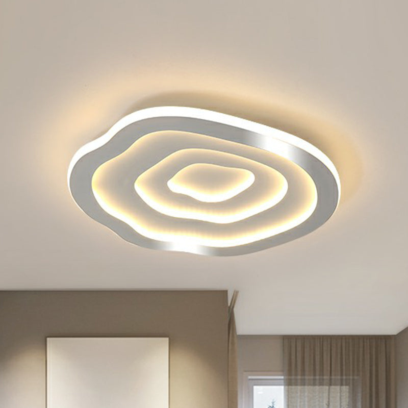 Concentric Acrylic Flush Ceiling Light Modern White Finish LED Flush Mount Lighting Clearhalo 'Ceiling Lights' 'Close To Ceiling Lights' 'Close to ceiling' 'Flush mount' Lighting' 2326742