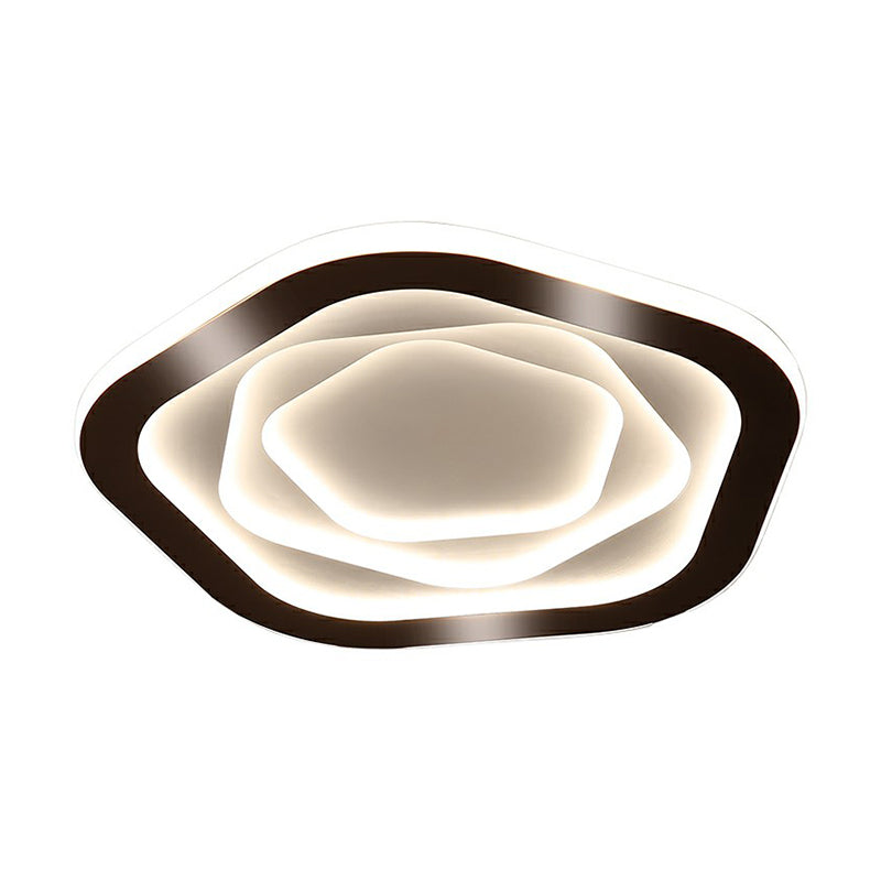 Concentric Acrylic Flush Ceiling Light Modern White Finish LED Flush Mount Lighting Clearhalo 'Ceiling Lights' 'Close To Ceiling Lights' 'Close to ceiling' 'Flush mount' Lighting' 2326746