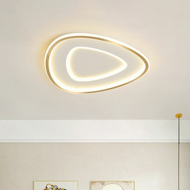 Gold Teardrop Shaped Ceiling Lighting Simplicity LED Acrylic Flush Mount Fixture Clearhalo 'Ceiling Lights' 'Close To Ceiling Lights' 'Close to ceiling' 'Flush mount' Lighting' 2326760