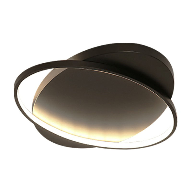 Metal Ellipse Flush Mount Lamp Minimalism Led Surface Mount Ceiling Light for Foyer Clearhalo 'Ceiling Lights' 'Close To Ceiling Lights' 'Close to ceiling' 'Flush mount' Lighting' 2326799